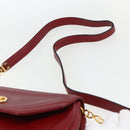 Christian Dior Shoulder Bag Leather Red Gold Auth ep13111-8