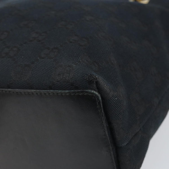 GUCCI GG Canvas Tote Bag Black Gold 002 1099 Auth ep13113