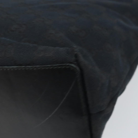 GUCCI GG Canvas Tote Bag Black Gold 002 1099 Auth ep13113