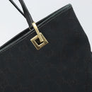 GUCCI GG Canvas Tote Bag Black Gold 002 1099 Auth ep13113-17