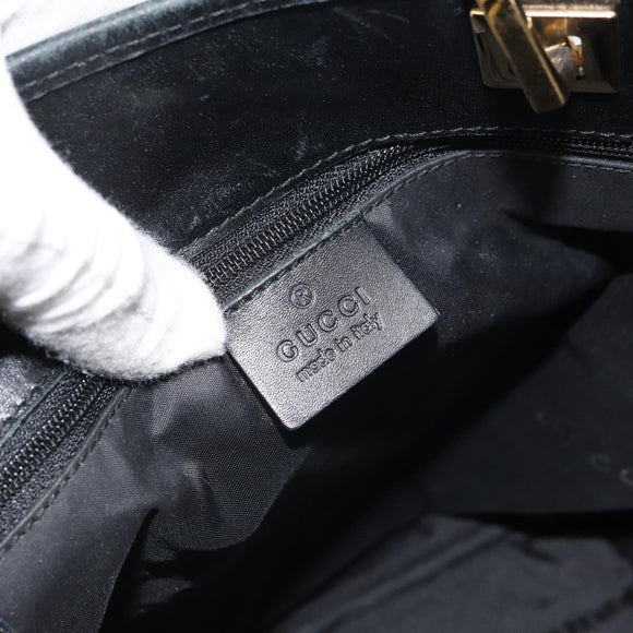 GUCCI GG Canvas Tote Bag Black Gold 002 1099 Auth ep13113