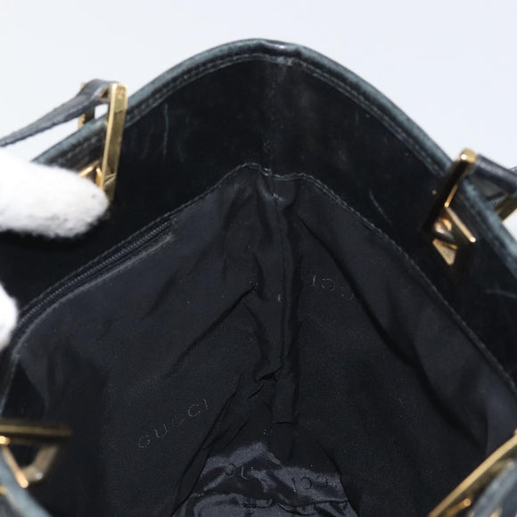 GUCCI GG Canvas Tote Bag Zwart Goud 002 1099 Auth ep13113