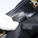 GUCCI GG Canvas Tote Bag Black Gold 002 1099 Auth ep13113-12