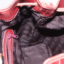 LOEWE Hand Bag Leather Red Gold Auth ep13115-17