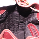 LOEWE Hand Bag Leather Red Gold Auth ep13115-18