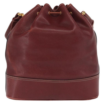 LOEWE Hand Bag Leather Red Gold Auth ep13115 - 0