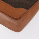 CELINE Macadam Canvas Shoulder Bag PVC Leather Brown Gold Auth ep13120-16