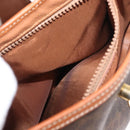 CELINE Macadam Canvas Shoulder Bag PVC Leather Brown Gold Auth ep13120-20