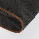 Christian Dior Honeycomb Canvas Tote Bag PVC Black Gold Auth ep13121-9