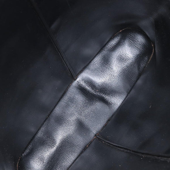 Christian Dior Honeycomb Canvas Tote Bag PVC Black Gold Auth ep13121