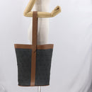 Christian Dior Honeycomb Canvas Tote Bag PVC Black Gold Auth ep13121-18