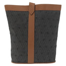 Christian Dior Honeycomb Canvas Tote Bag PVC Black Gold Auth ep13121-13