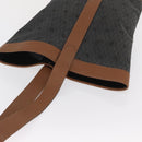 Christian Dior Honeycomb Canvas Tote Bag PVC Black Gold Auth ep13121-6