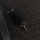 FENDI Zucchino Canvas Boston Bag Black Brown Auth ep13122-11