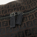 FENDI Zucchino Canvas Boston Bag Black Brown Auth ep13122-19