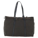 FENDI Zucchino Canvas Boston Bag Black Brown Auth ep13122-2