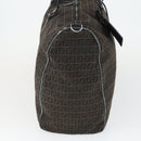 FENDI Zucchino Canvas Boston Bag Black Brown Auth ep13122-4