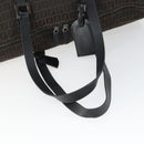 FENDI Zucchino Canvas Boston Bag Black Brown Auth ep13122-7