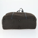 FENDI Zucchino Canvas Boston Bag Black Brown Auth ep13122-5