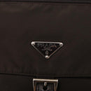 PRADA Shoulder Bag Nylon Brown Silver Auth ep13123-19