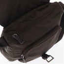 PRADA Shoulder Bag Nylon Brown Silver Auth ep13123-9