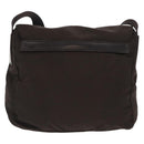 PRADA Shoulder Bag Nylon Brown Silver Auth ep13123-2