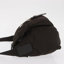 PRADA Shoulder Bag Nylon Brown Silver Auth ep13123-4