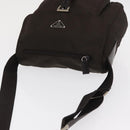 PRADA Shoulder Bag Nylon Brown Silver Auth ep13123-6