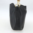 GUCCI Bamboo Hand Bag Leather Black Gold 001 1014 1638 Auth ep13124-4