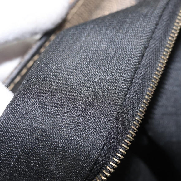 FENDI Pecan Canvas Tote Bag PVC Brown Black Auth ep13128