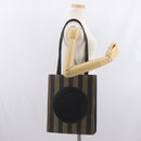 FENDI Pecan Canvas Tote Bag PVC Brown Black Auth ep13128-21