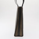 FENDI Pecan Canvas Tote Bag PVC Brown Black Auth ep13128-4