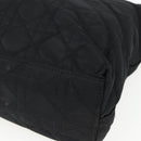 Christian Dior Lady Dior Hand Bag Nylon Black Silver Auth ep13131-12