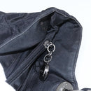 Christian Dior Lady Dior Hand Bag Nylon Black Silver Auth ep13131-23