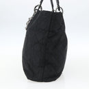 Christian Dior Lady Dior Hand Bag Nylon Black Silver Auth ep13131-5