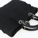 Christian Dior Lady Dior Hand Bag Nylon Black Silver Auth ep13131-6
