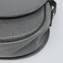 Christian Dior Shoulder Bag Leather Gray Gold Auth ep13132-9