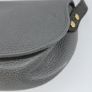 Christian Dior Shoulder Bag Leather Gray Gold Auth ep13132-15