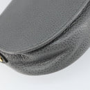 Christian Dior Shoulder Bag Leather Gray Gold Auth ep13132-16