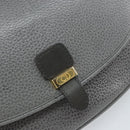 Christian Dior Shoulder Bag Leather Gray Gold Auth ep13132-17