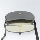 Christian Dior Shoulder Bag Leather Gray Gold Auth ep13132-11