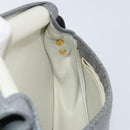 Christian Dior Shoulder Bag Leather Gray Gold Auth ep13132-19