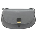 Christian Dior Shoulder Bag Leather Gray Gold Auth ep13132-13