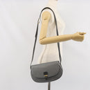 Christian Dior Shoulder Bag Leather Gray Gold Auth ep13132-22