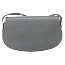 Christian Dior Shoulder Bag Leather Gray Gold Auth ep13132-2
