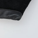BALENCIAGA Clutch Bag Suede Black Silver 273022 Auth ep13134-16