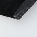 BALENCIAGA Clutch Bag Suede Black Silver 273022 Auth ep13134-7