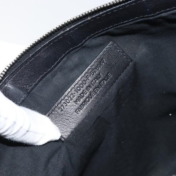 BALENCIAGA Clutch Bag Suede Black Silver 273022 Auth ep13134