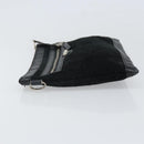 BALENCIAGA Clutch Bag Suede Black Silver 273022 Auth ep13134-4