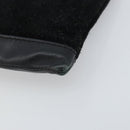 BALENCIAGA Clutch Bag Suede Black Silver 273022 Auth ep13134-14